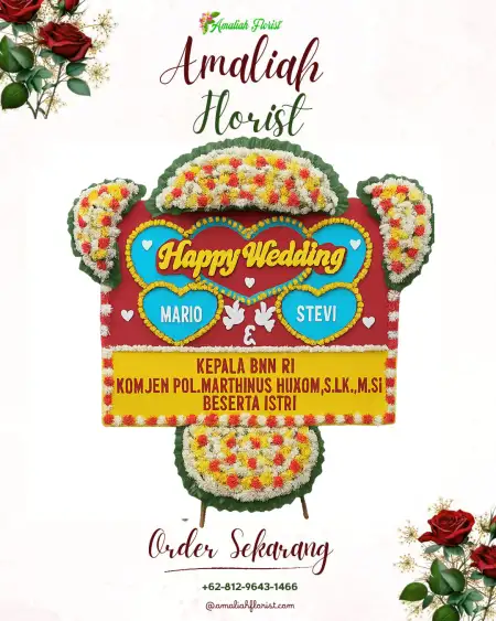 Papan Bunga Pernikahan Awang